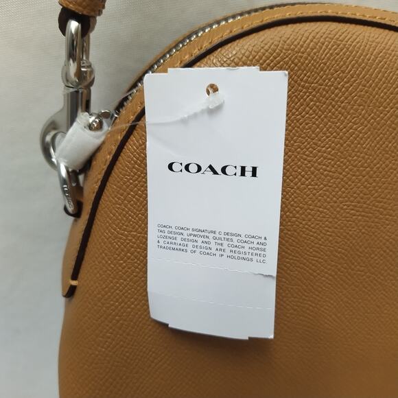 Coach Brown Leather Zipper Closure Crossbody Bag - NWT $328 - Picture 16 of 16